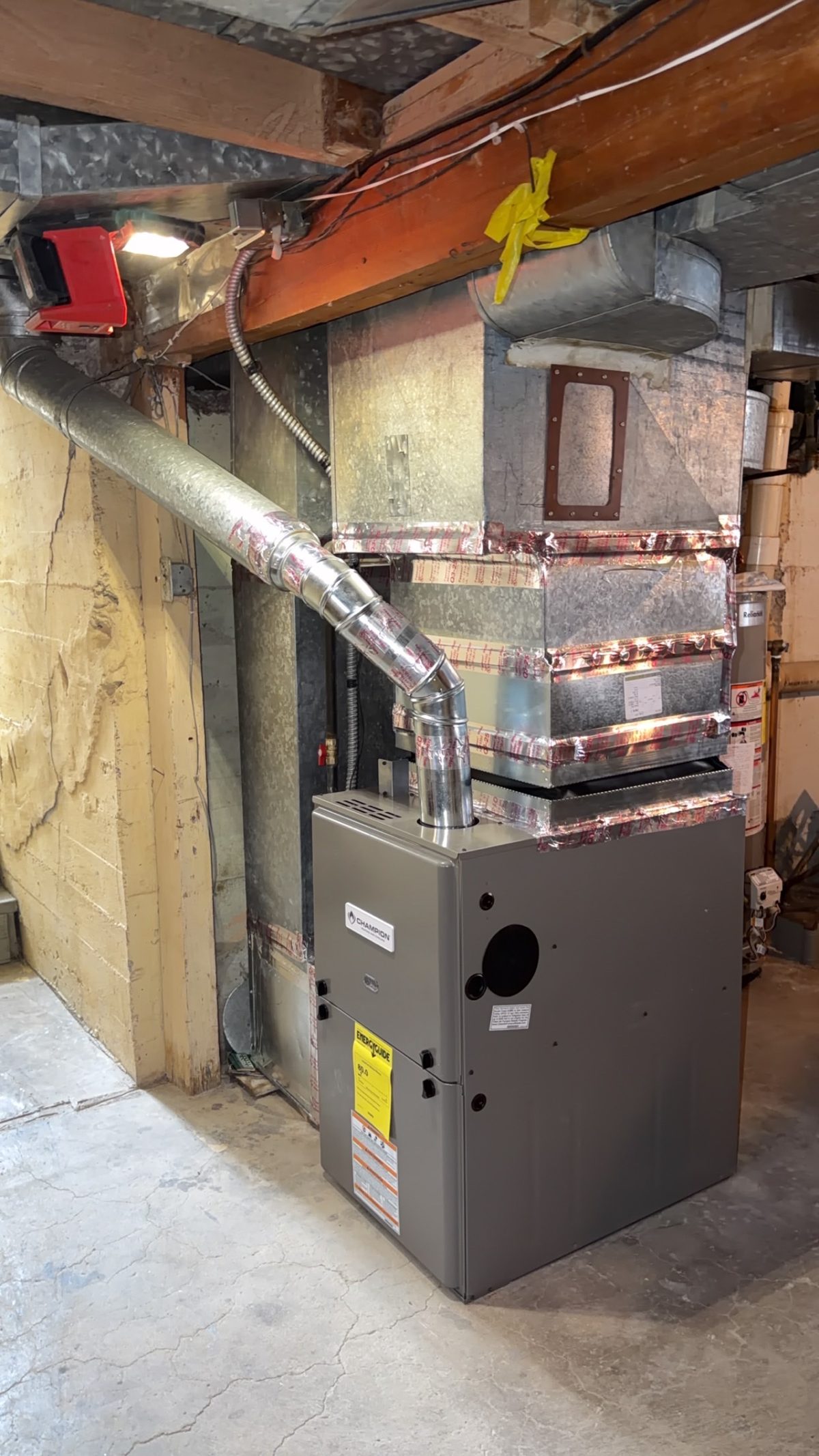 Champion furnace installation by Wrangler Plumbing in Cody WY